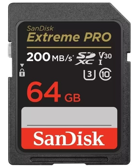 SanDisk 64GB Extreme PRO UHS-I SDXC Memory Card 200 MB/s